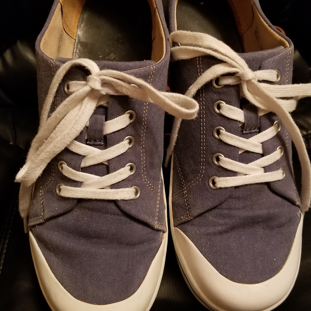 Dansko Blue Vegan Veda Canvas Lace Up Clogs 11/41